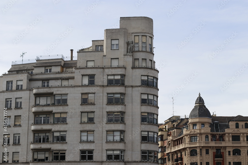 Buildings in the city of Bilbao