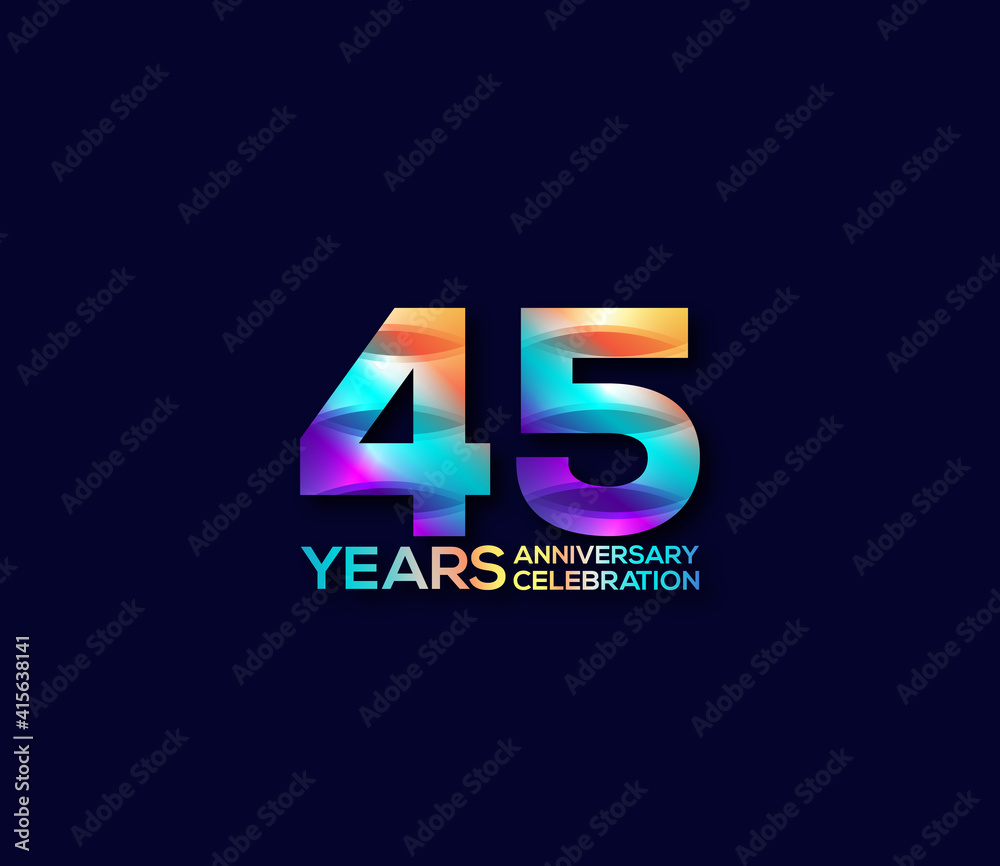 45 Year Anniversary Day background Concept 45 Year Anniversary Day background Concept