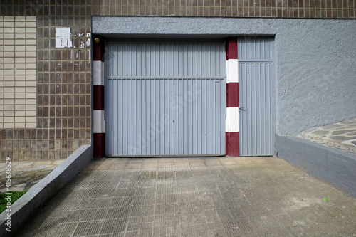 Entrance to a garage