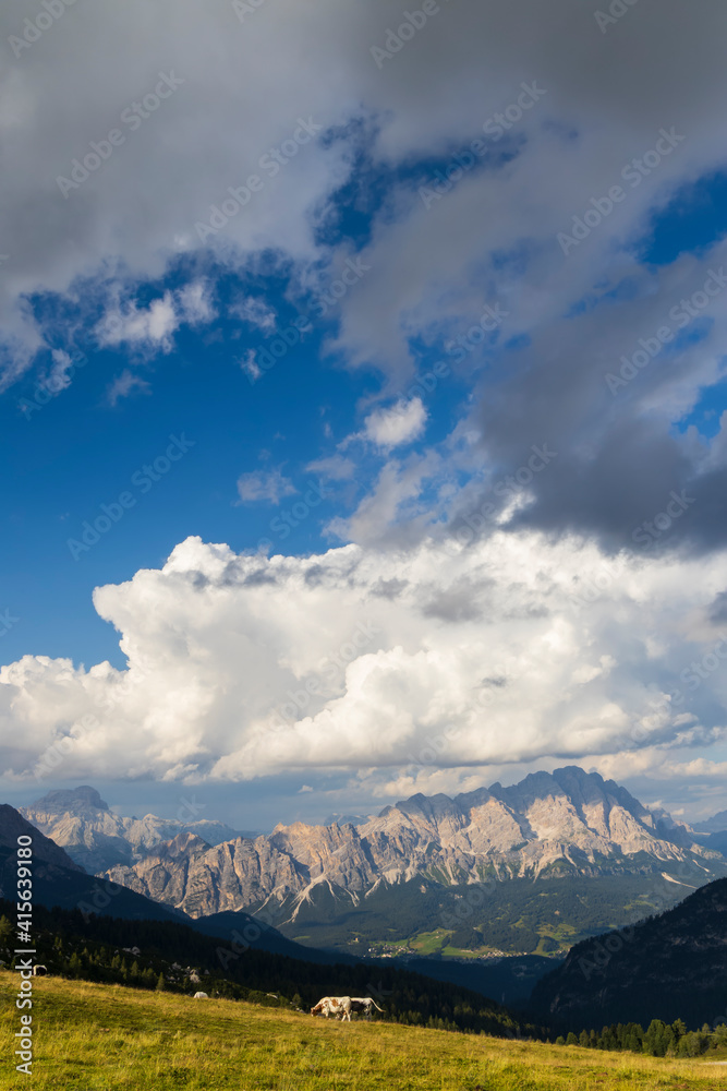 Landscape near Passo Giau in Dolomites, Italy