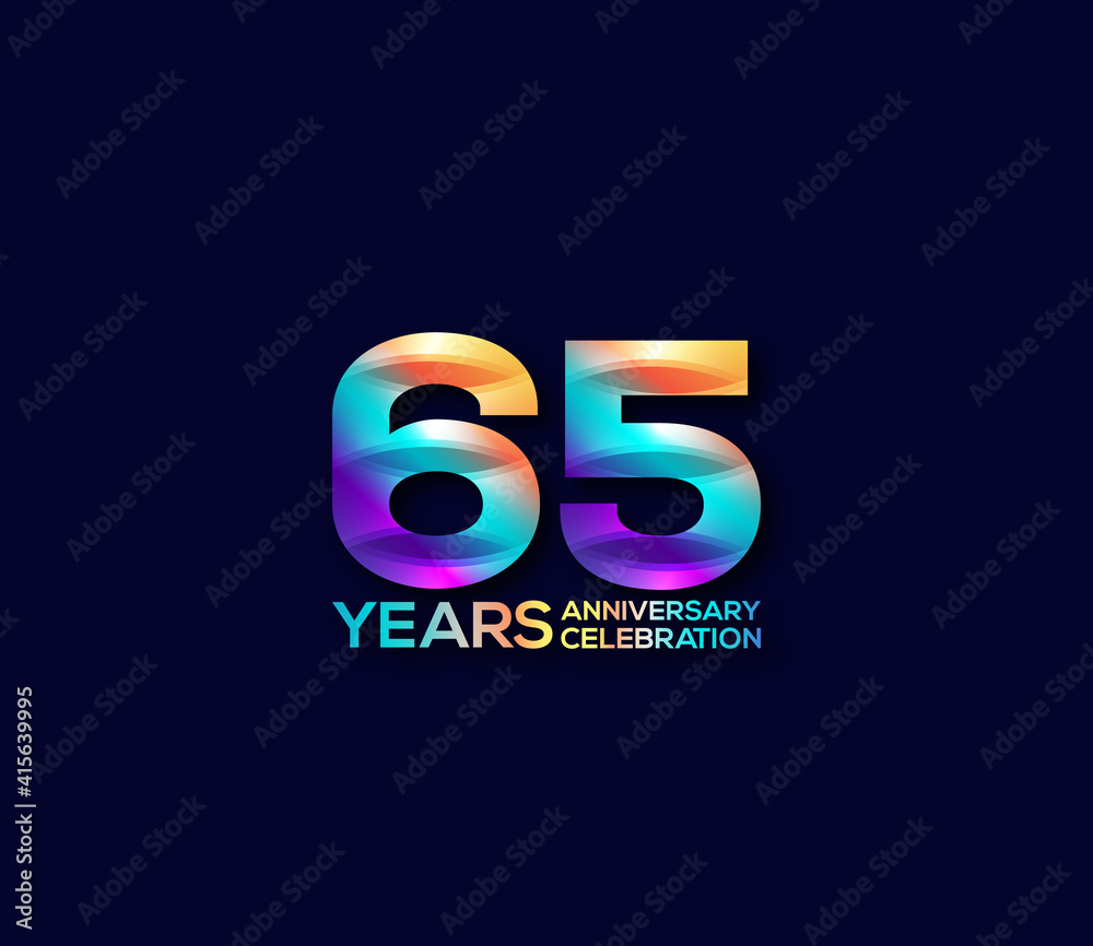 65 Year Anniversary Day background Concept 65 Year Anniversary Day background Concept