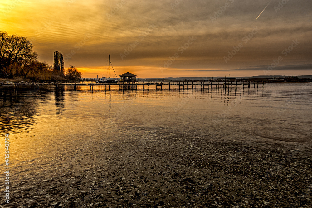 Obraz premium sunset at the beach varna bulgaria