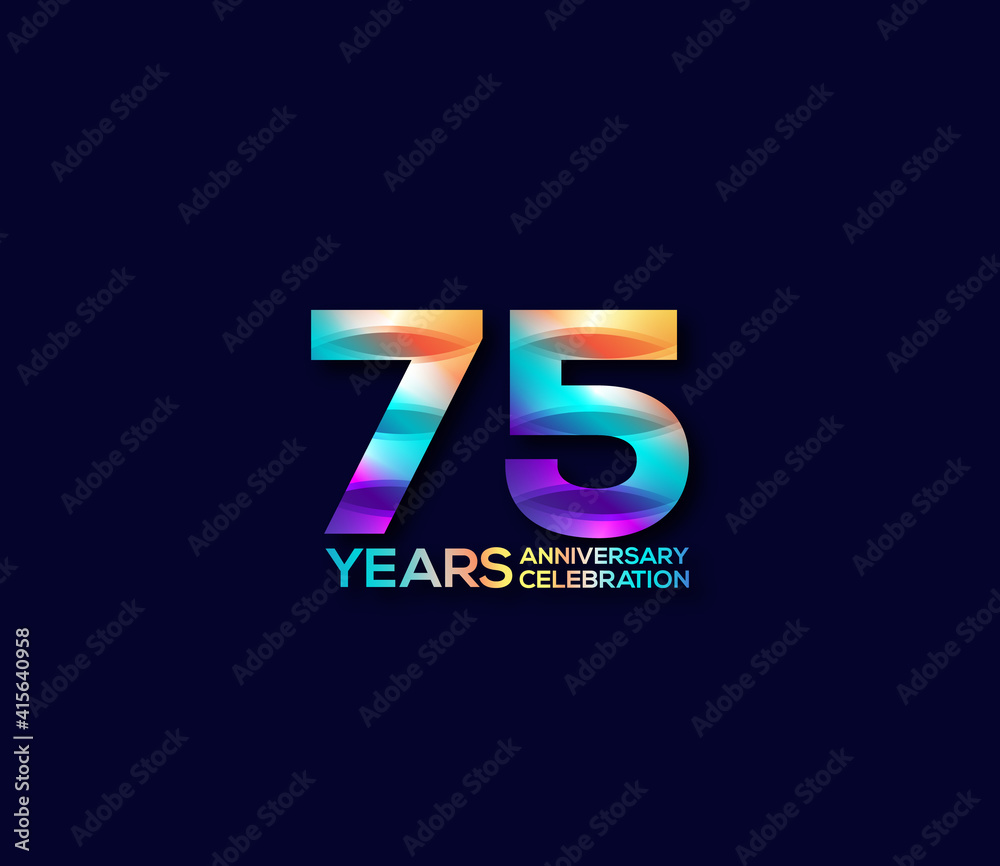75 Year Anniversary Day background Concept 75 Year Anniversary Day background Concept