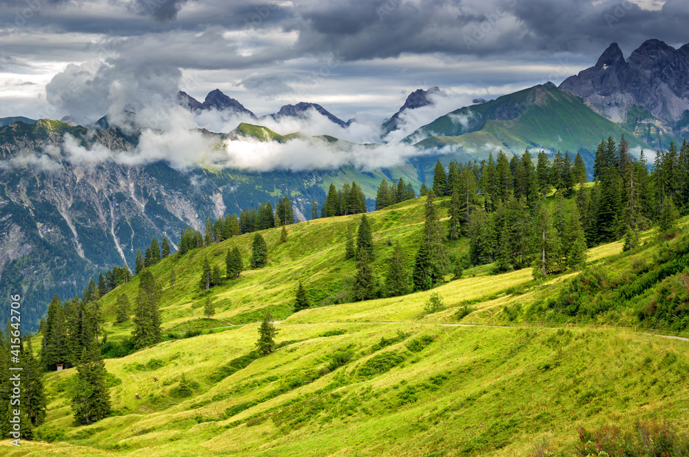 Alps mountain near Fellhorn, Bavaria Germany