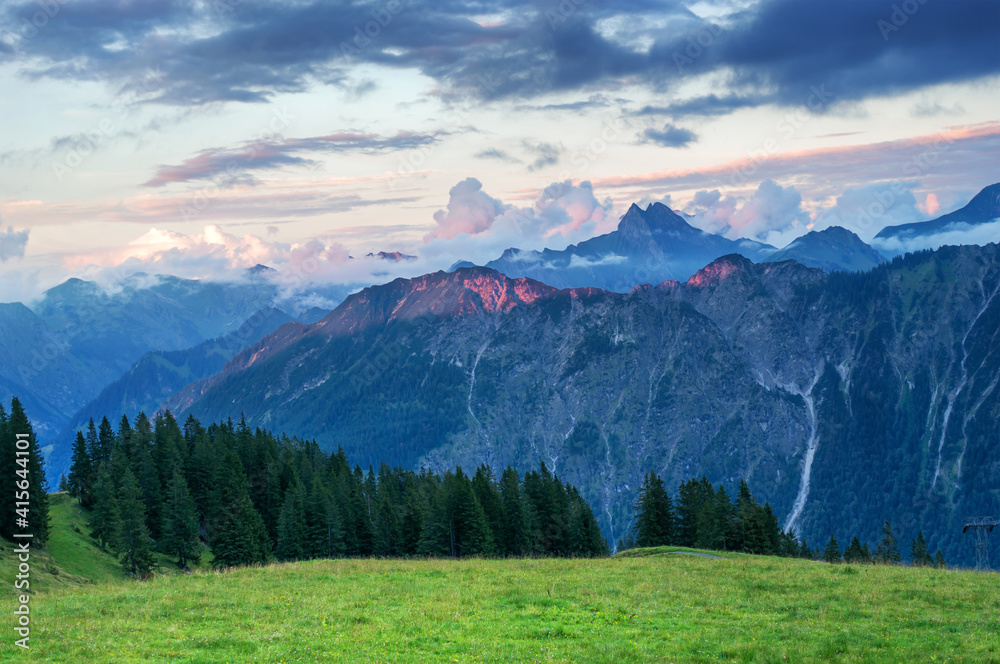 Alps mountain Fellhorn, Bavaria Germany