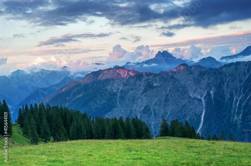 Obraz na płótnie Alps mountain Fellhorn, Bavaria Germany w salonie