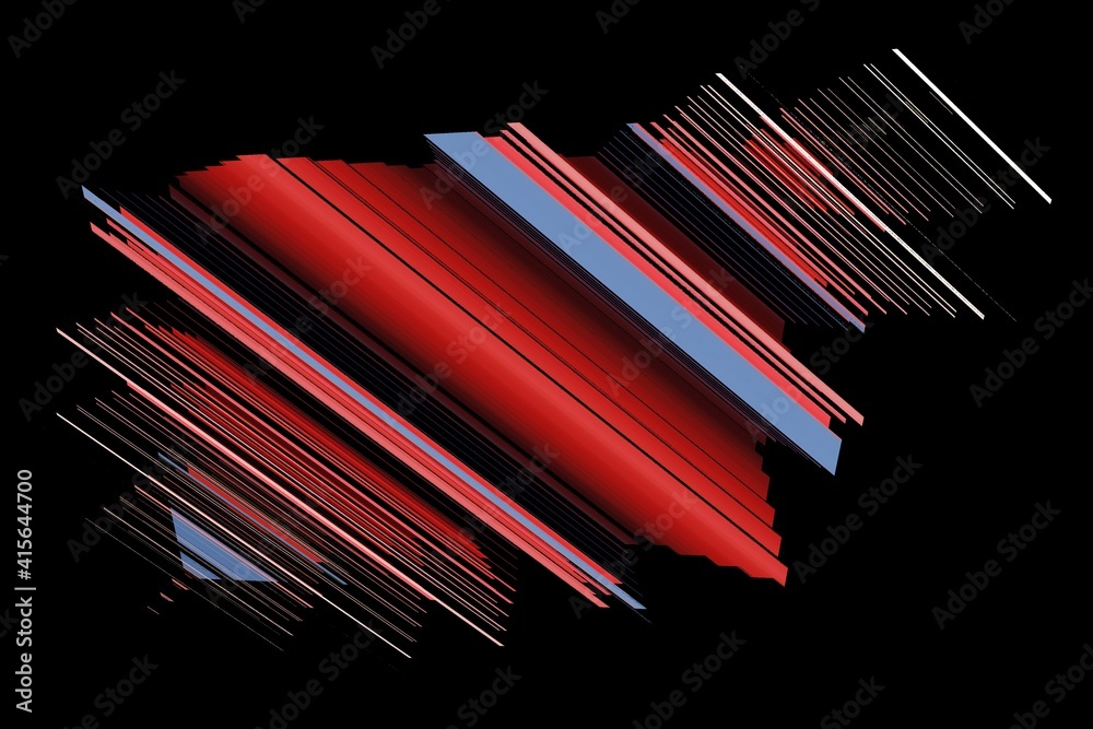 many bright red diagonal pipes of different sizes against a cloudless blue sky background many bright red diagonal pipes of different sizes against a cloudless blue sky background
