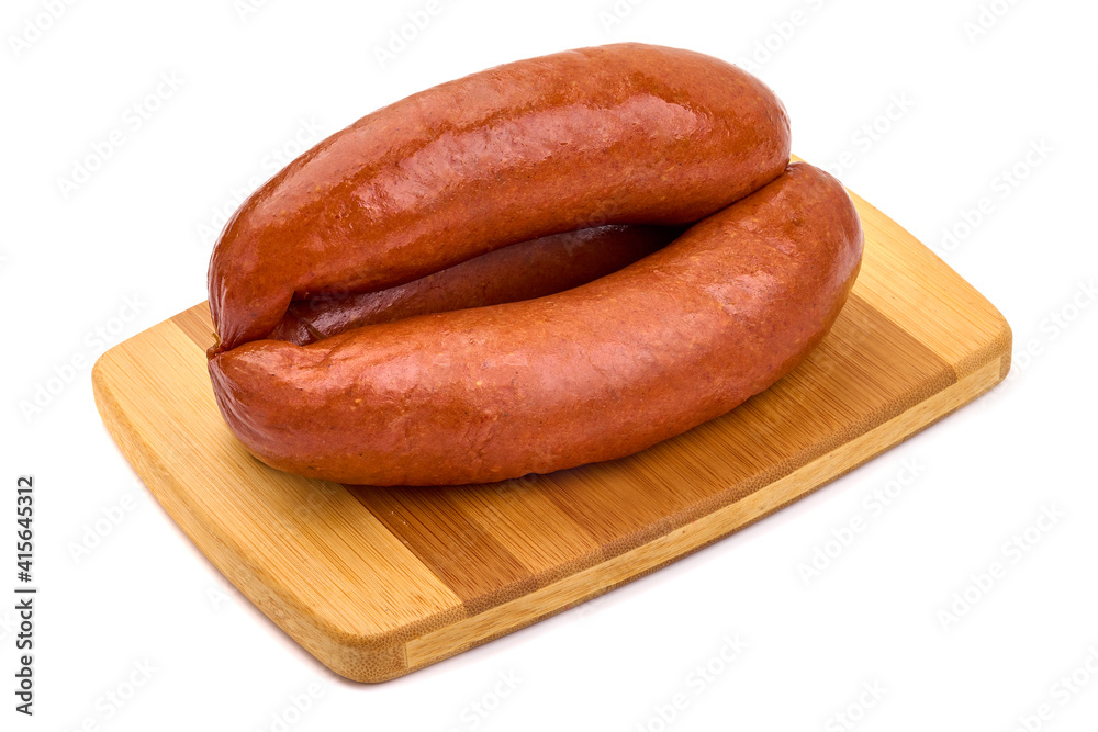 Sausages for grill, isolated on white background