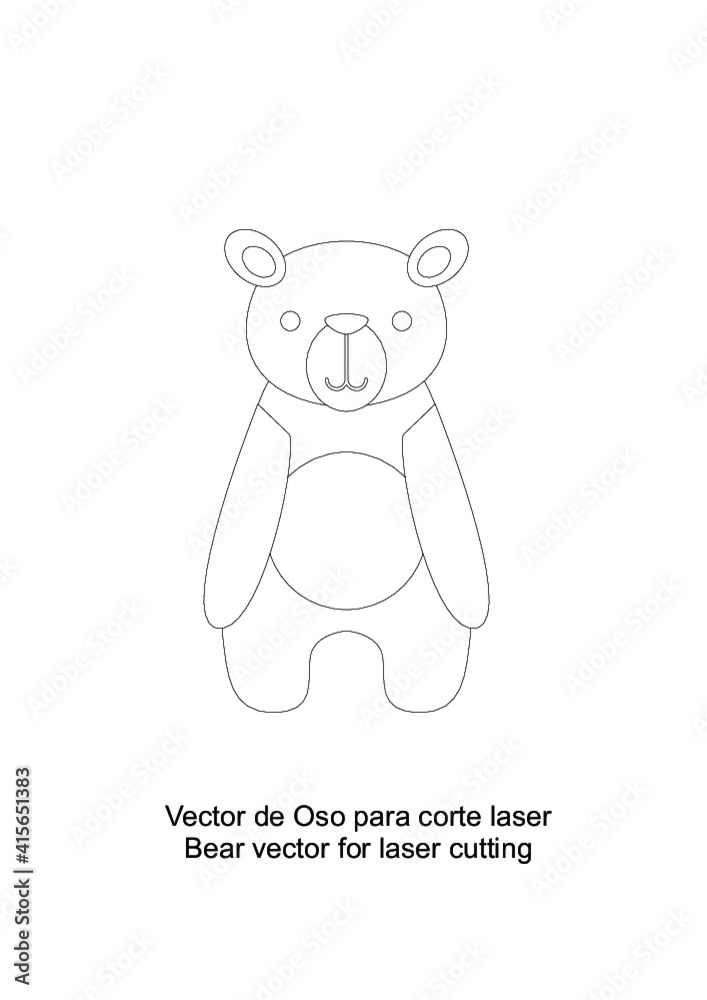 Obraz premium Oso bear corte laser cutting laser cnc
