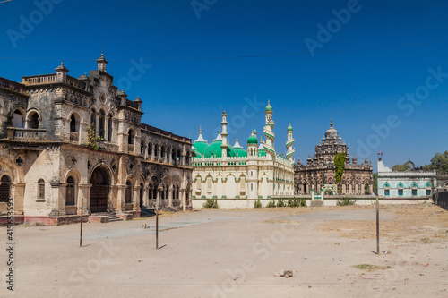Narsinh Vidya Mandir, Juma Masjid and Mahabat Maqbara Palace in Junagadh, Gujarat state, India photo