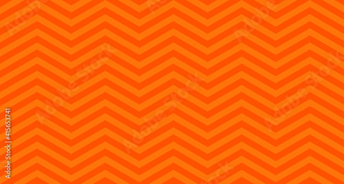 Seamless background pattern with zigzag shape on orange background