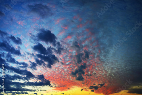 The magical colors of the sunset