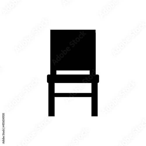Chair icon, logo isolated on white background