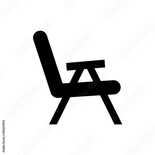 Chair icon, logo isolated on white background