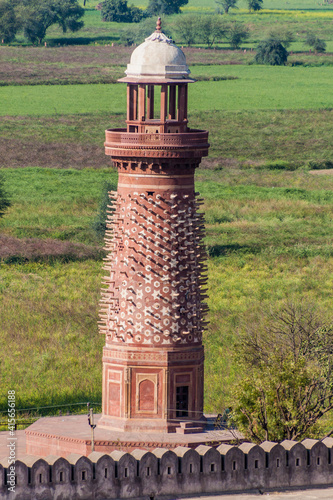 Hiran Minar in the ancient city Fatehpur Sikri, Uttar Pradesh state, India photo