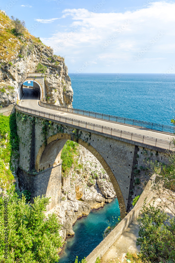 Amalfi Drive road in Italy