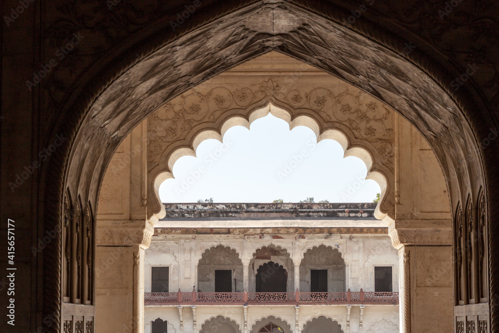 Palaces at Agra Fort, Uttar Pradesh state, India