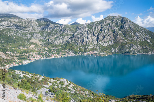 Risan, Montenegro: view from the top at the Kotor bay