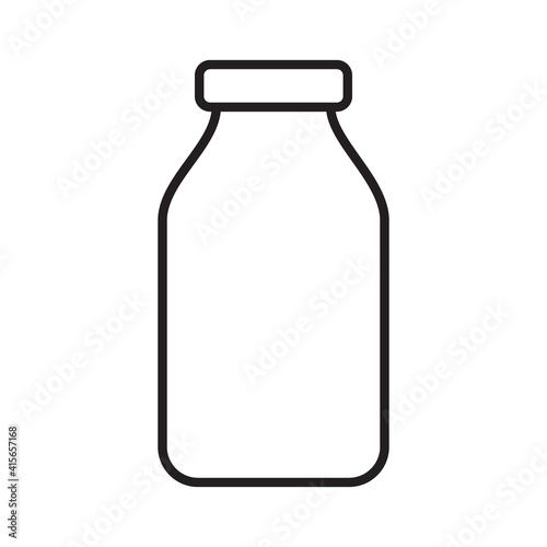 Bottle simple medical icon in trendy line style isolated on white background for web apps and mobile concept. Vector Illustration