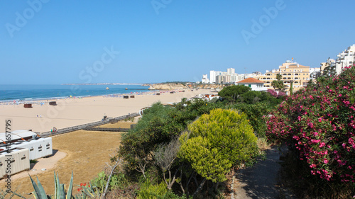 View of the Praia da Rocha beach in the morning, Portimão, Algarve, Portugal 
