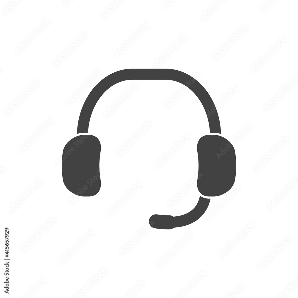 Headphones vector icon. Flat headphones icon on white isolated background. Layers grouped for easy editing illustration. For your design. Headphones vector icon. Flat headphones icon on white isolated background. Layers grouped for easy editing illustration. For your design.