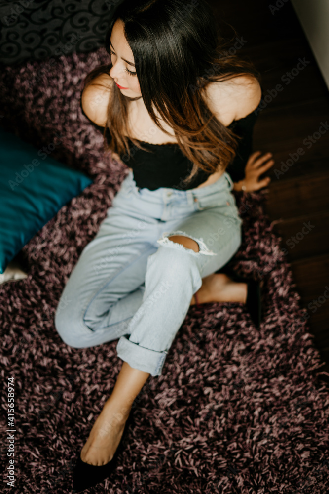 Fototapeta premium Mujer desde arriba