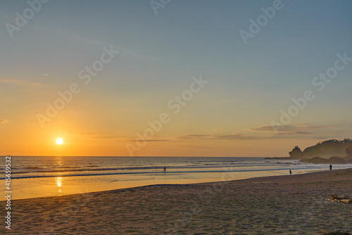 Sunset seen from the beach