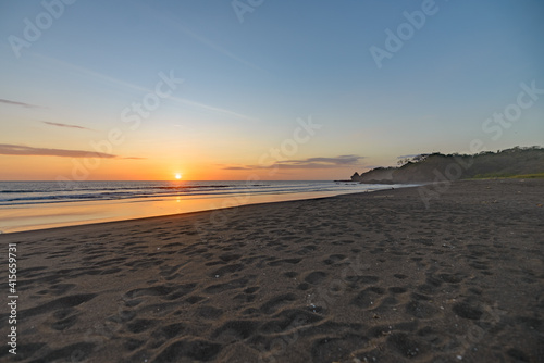 Sunset seen from the beach