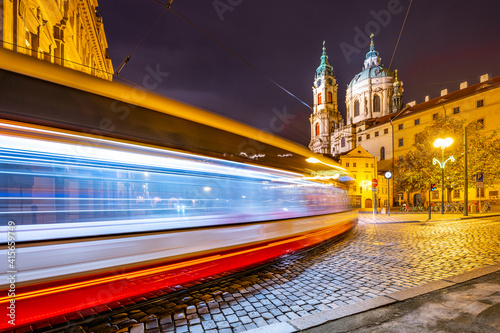 Photography Lesser Town in Prague by night