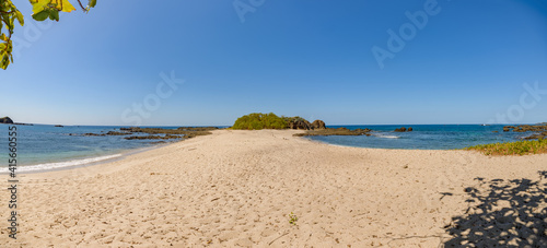 Panoramic view of the beach on a sunny day