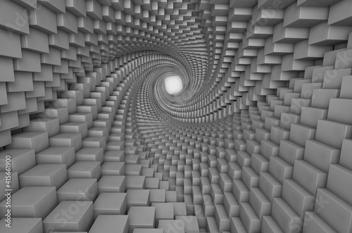 Fototapeta Naklejka Na Ścianę i Meble -  abstract 3d tunnel