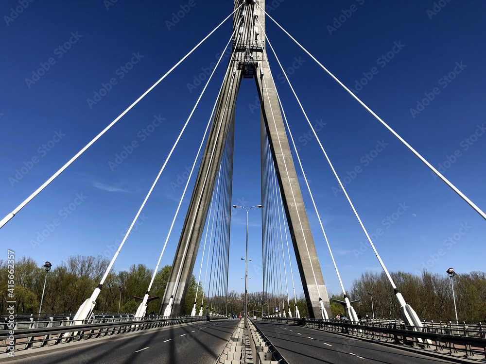 Swietokrzyski Bridge over River Vistula in Warsaw Swietokrzyski Bridge over River Vistula in Warsaw