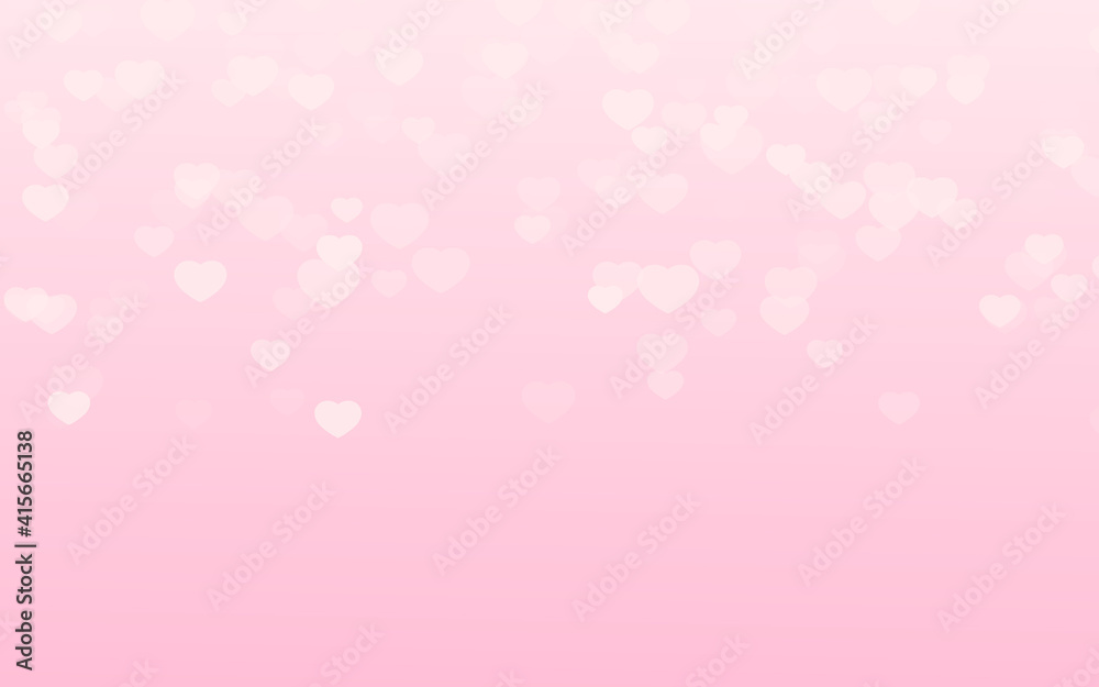 Valentine day pink hearts on pink background.