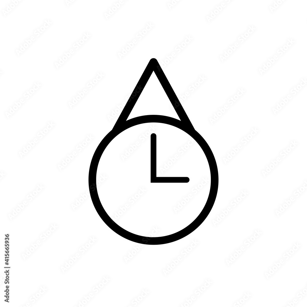 hanging clock line icon. with a simple design. icon suitable for web design, mobile app, logo design. hanging clock line icon. with a simple design. icon suitable for web design, mobile app, logo design.