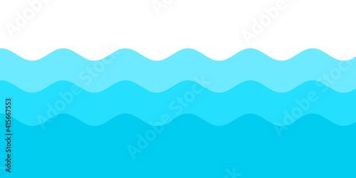 Blue white color wave pattern texture background. Use for design summer holiday concept.