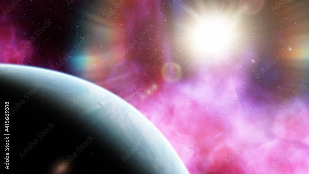 Planets and galaxy, science fiction wallpaper. Beauty of deep space. Billions of galaxy in the universe Cosmic art background 3d render Planets and galaxy, science fiction wallpaper. Beauty of deep space. Billions of galaxy in the universe Cosmic art background 3d render