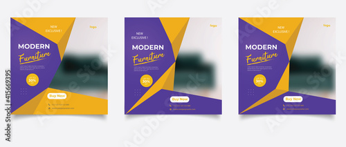 Furniture social media post templates
