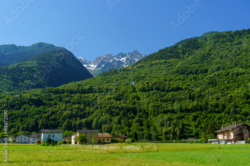 Vineyards along the Sentiero della Valtellina, Italy, from the cycleway