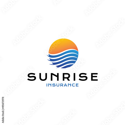 Free Download Sunrise Insurance Technology logo vector icon illustration modern gradient style - GFXLoad