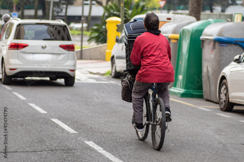 person riding a bike