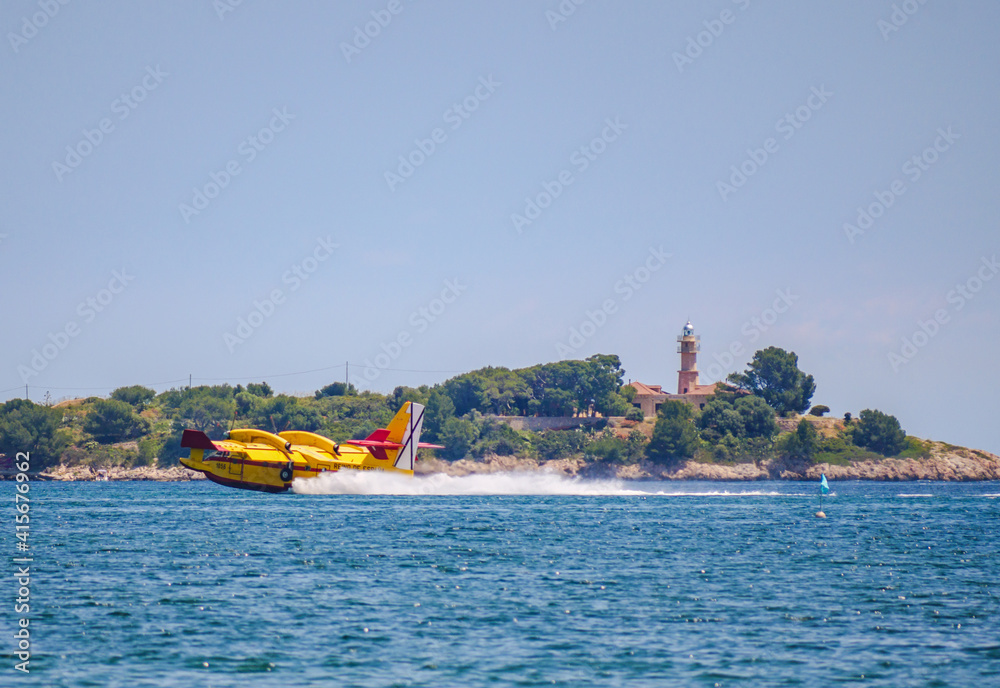 Obraz premium firefighting plane