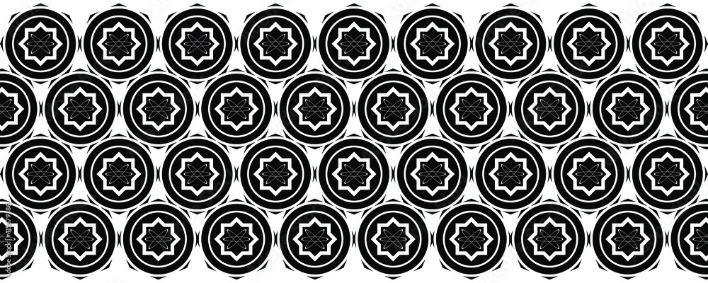 Circle and compass seamless background. Pattern black and white. Elegant, simple vector eps 10. Circle and compass seamless background. Pattern black and white. Elegant, simple vector eps 10.