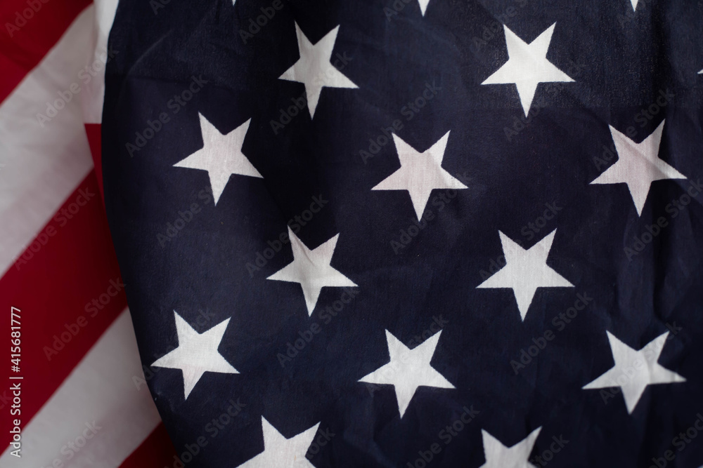 Fototapeta premium Constition of USA with US flag