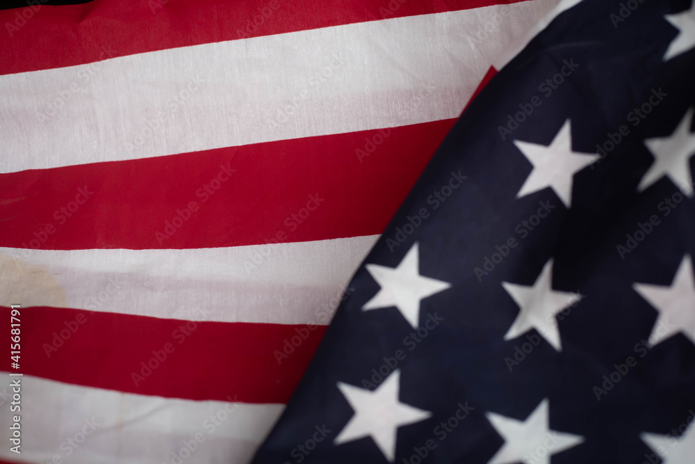 Fototapeta premium Constition of USA with US flag