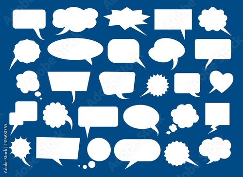 Speech bubbles blank boxes