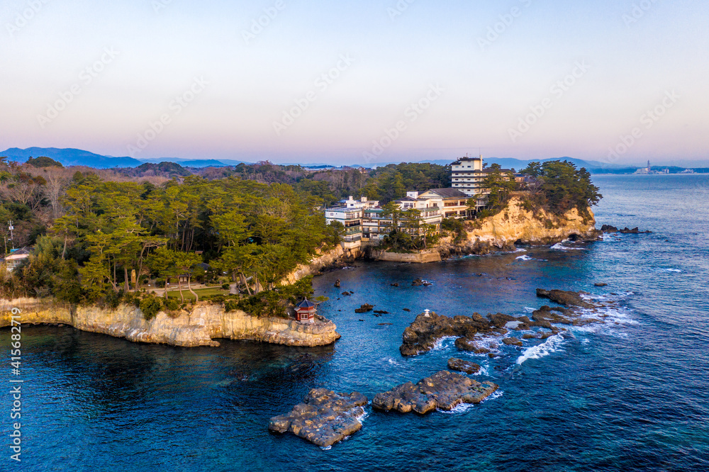 茨城県五浦海岸（六角堂含む）の夜明け