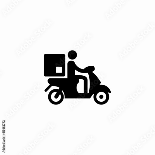 Delivery and Courier Motorbike Logo. Icon   Symbol Vector Template. 