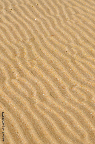 Texture and lines on the beach sand