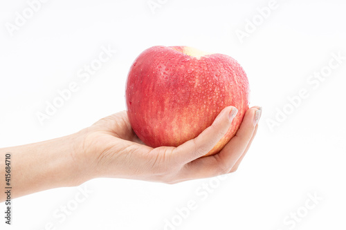 Fresh plump red apples