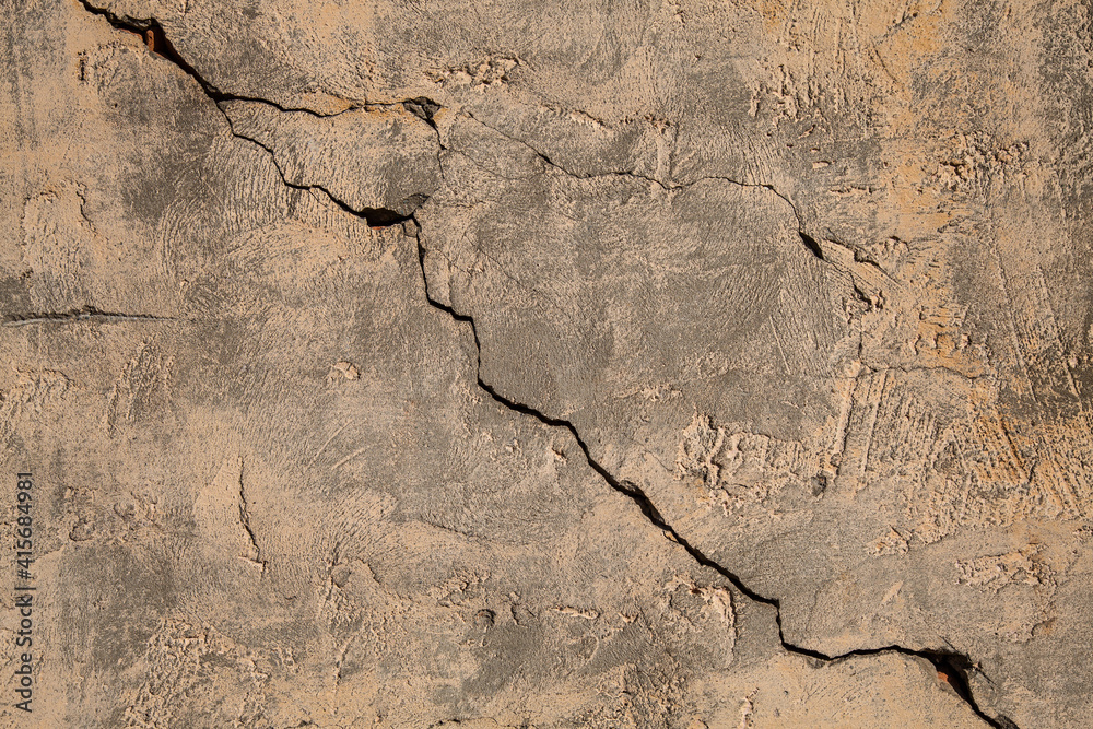 Old wall with a crack, rough background Old wall with a crack, rough background